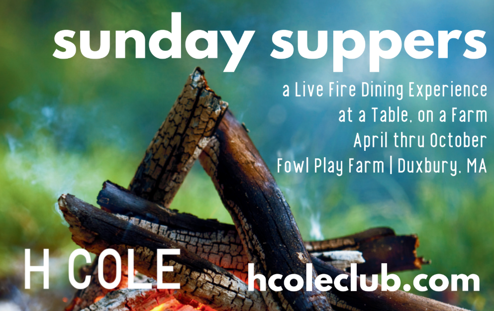 Flyer for Sunday Suppers at Fowl Play Farm