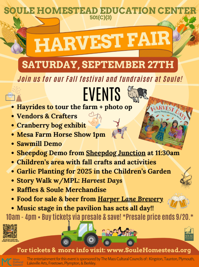 Soule Homestead Harvest Fair Flyer